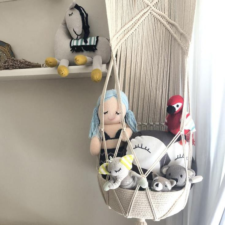 Finn & Emma | Macrame Toy Hanging Basket