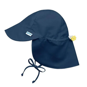 Open image in slideshow, I Play | Green Sprouts | Sun Protection Hat With Brim &amp; Neck Flap

