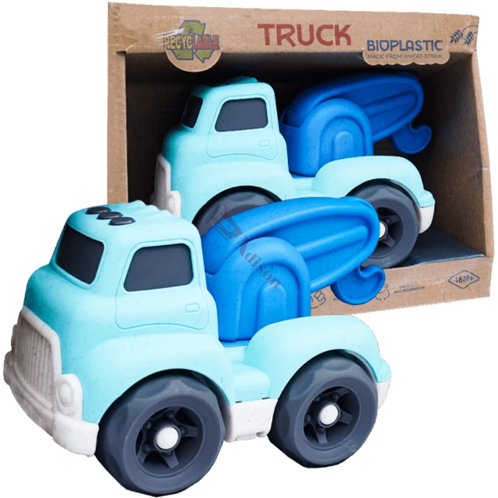 Green toys tow truck shop