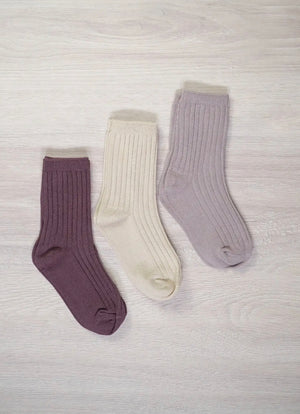 Bee & Magnolia | 3 Pack Ribbed Socks