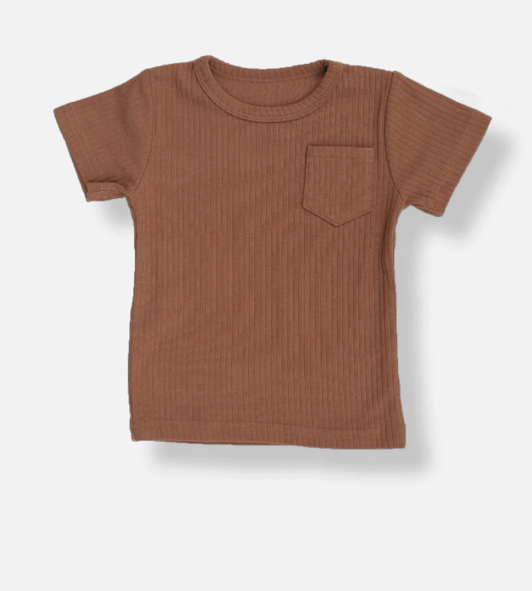 Bee & Magnolia | Organic Cotton Pocket T-Shirt | Pecan