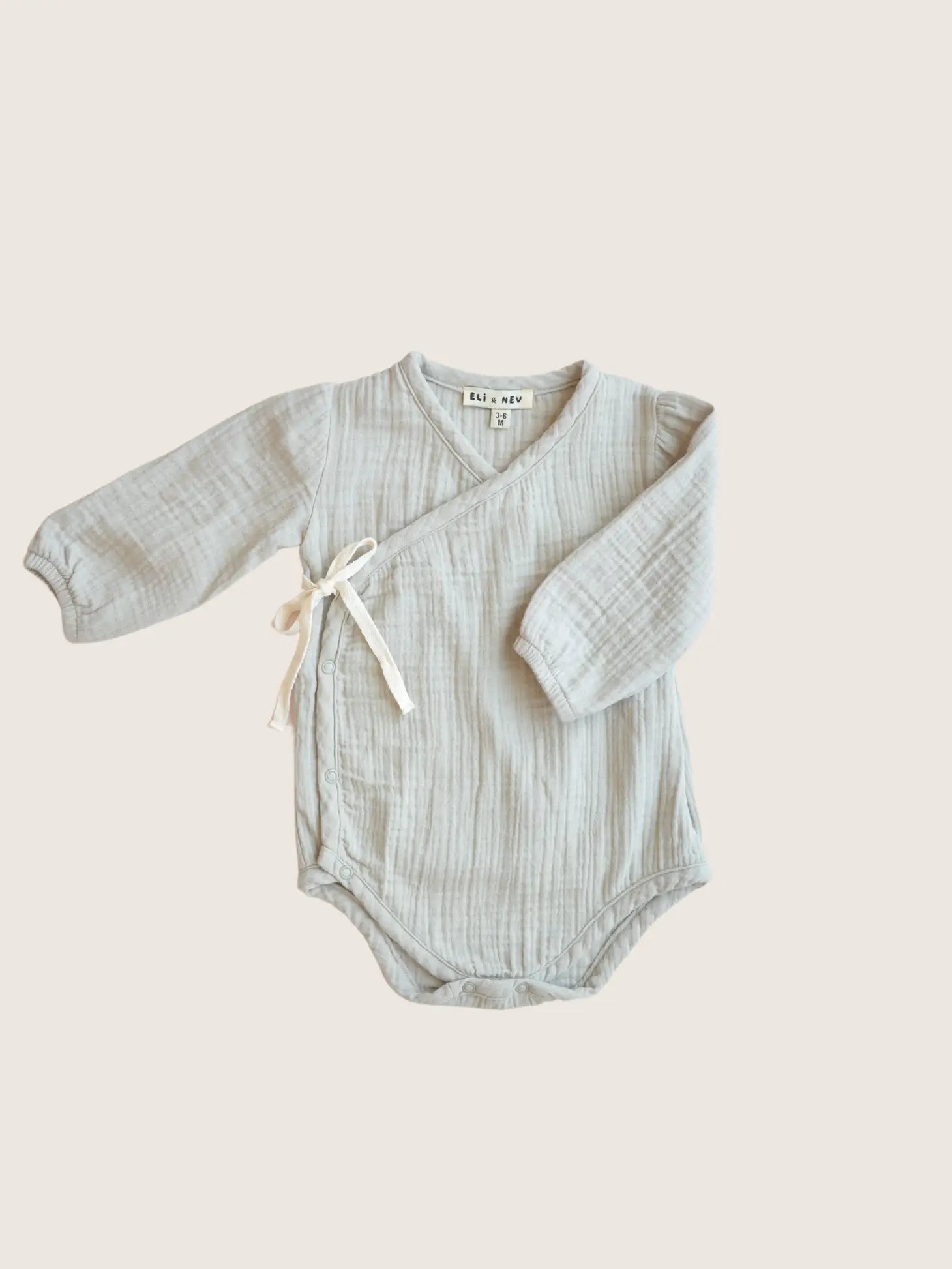 Eli & Nev | Cotton Muslin Kimono Bodysuit | Sage Green