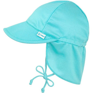 Open image in slideshow, I Play | Green Sprouts | Sun Protection Hat With Brim &amp; Neck Flap
