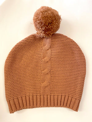 Open image in slideshow, Elegant Baby | Garter Hat With Pom Pom

