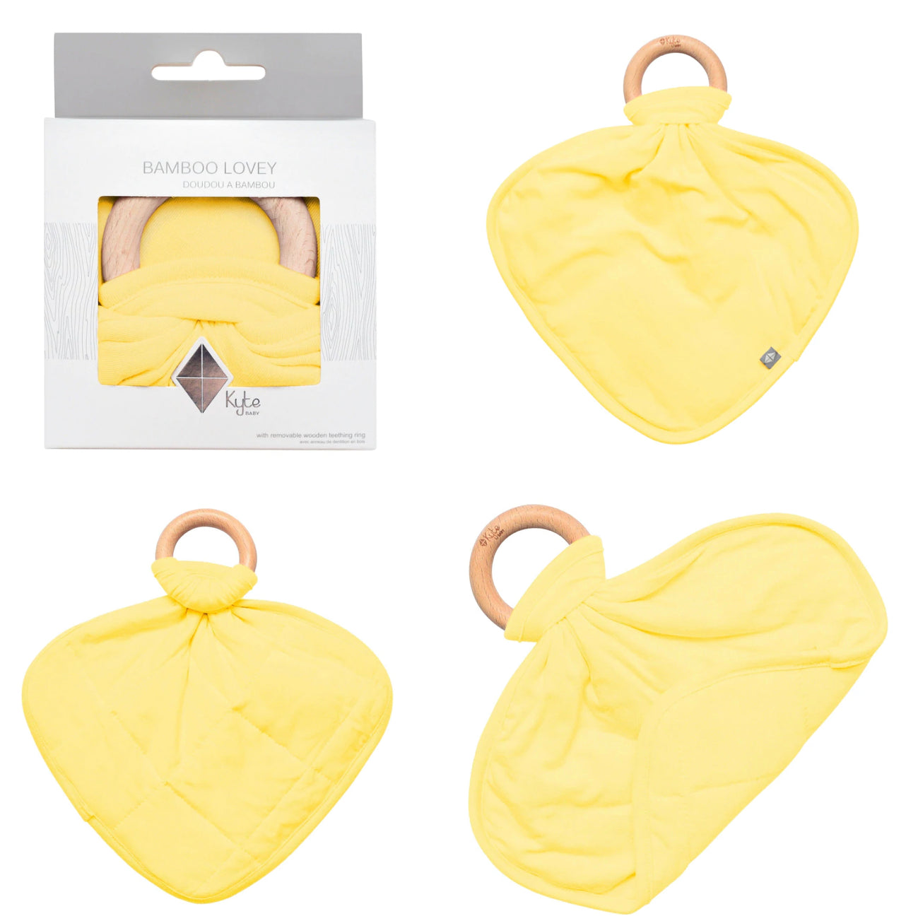 Kyte BABY | Lovey With Removable Wooden Teething Ring