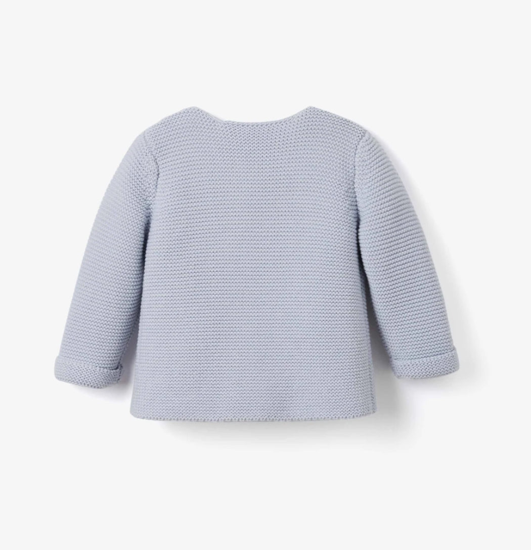 Elegant Baby | Chalk Blue | Knit Baby Cardigan