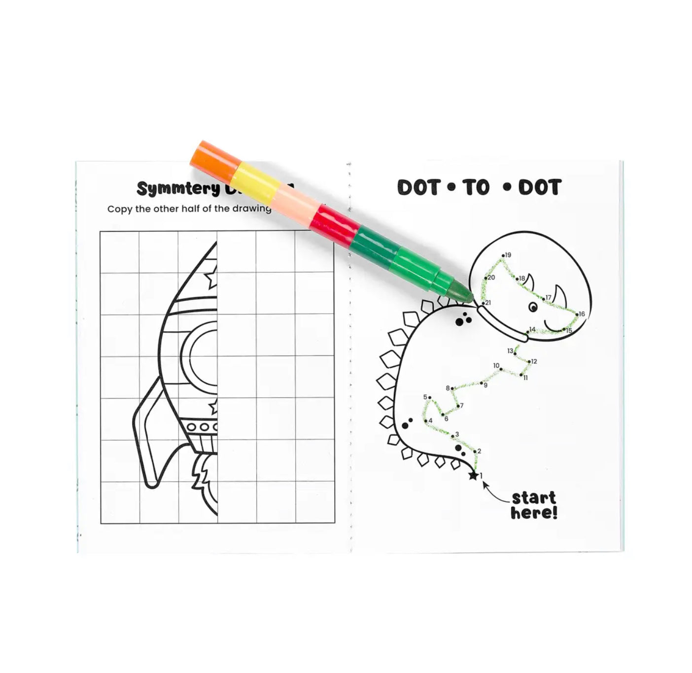 OOLY | Mini Traveler Coloring + Activity Kit - Dinosaurs in Space
