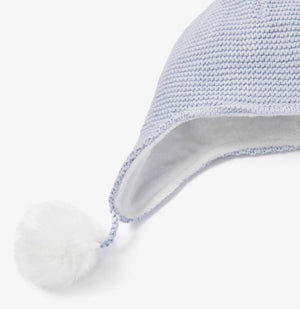 Elegant Baby | Chalk Pink & Blue Pom Pom Baby Hat