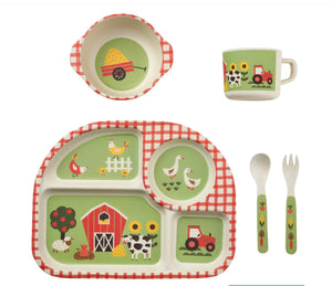 Open image in slideshow, Funkins | 5 Piece Children’s Bamboo Dish Set
