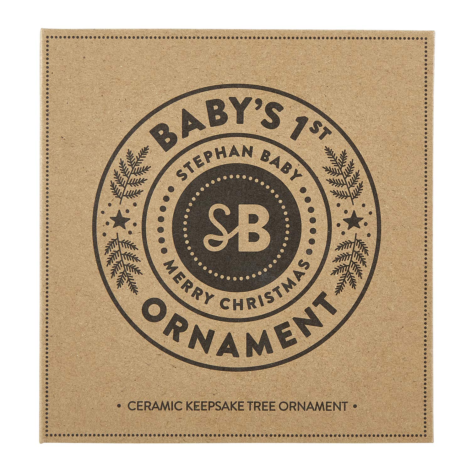 Stephan Baby | Baby’s First Ornament | Pink Wreath