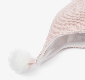 Elegant Baby | Chalk Pink & Blue Pom Pom Baby Hat