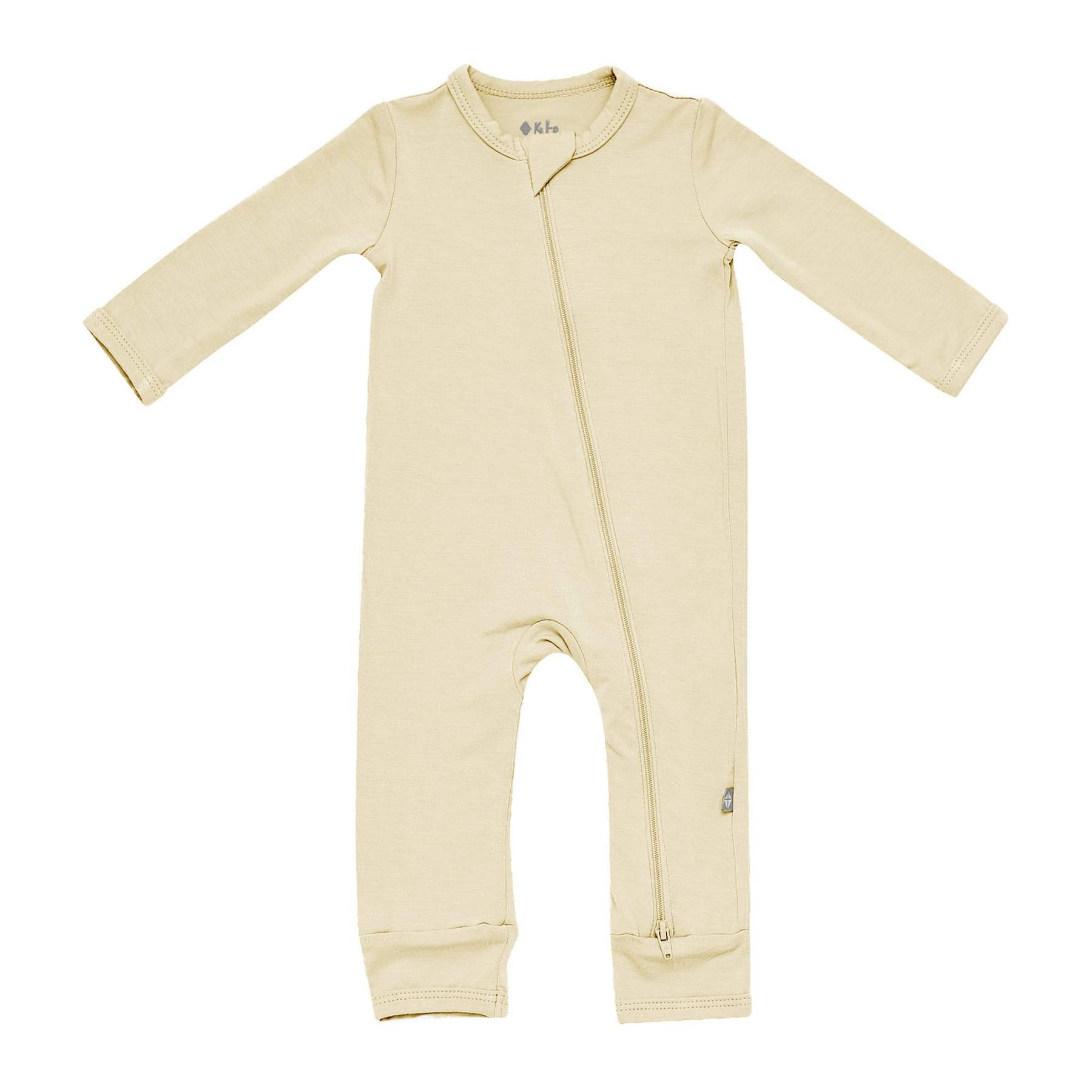 Kyte Baby | ZIPPERED FOOTLESS ROMPER | WHEAT
